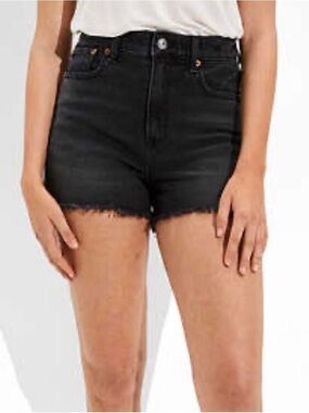 Denim boyfriend shorts in black by American eagle